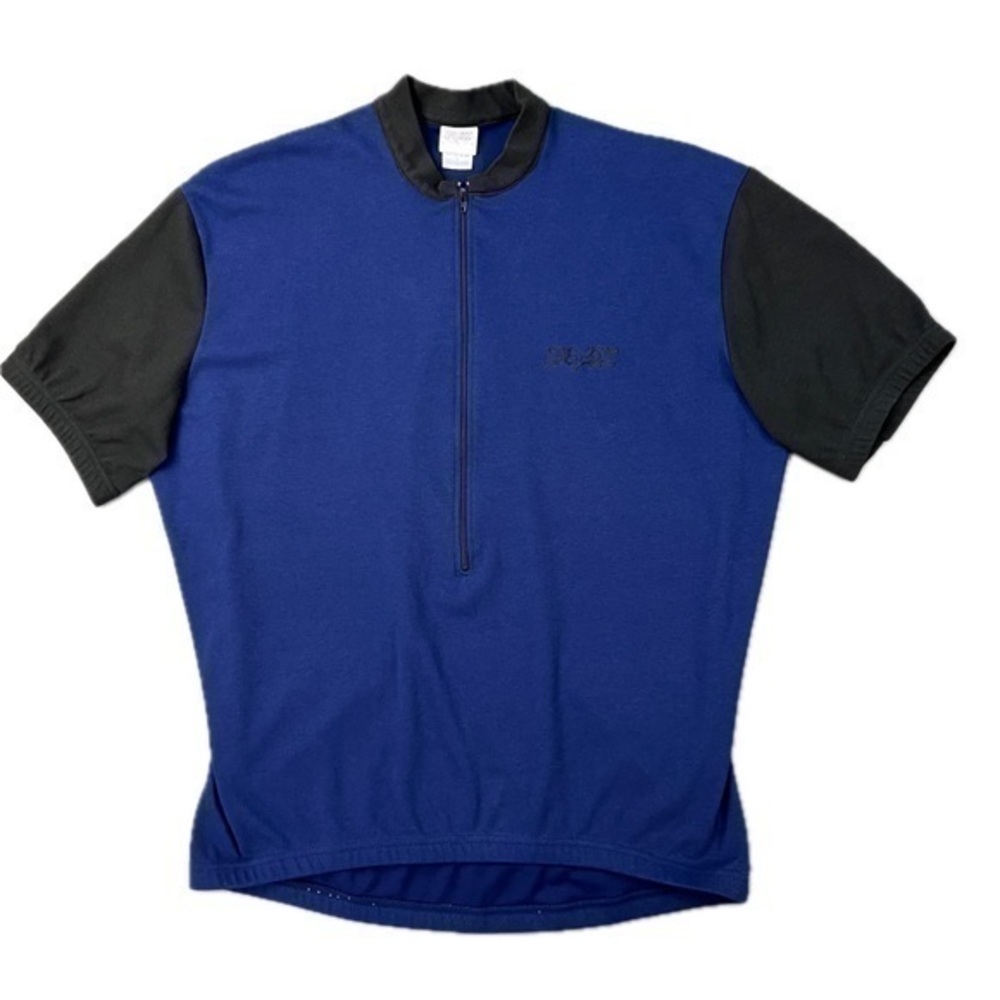 FOX MTB Cycling Jersey Color Blocked Black and Blue 3 Pockets 💧